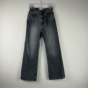 Classic High-Rise Wide Leg Jeans - Black